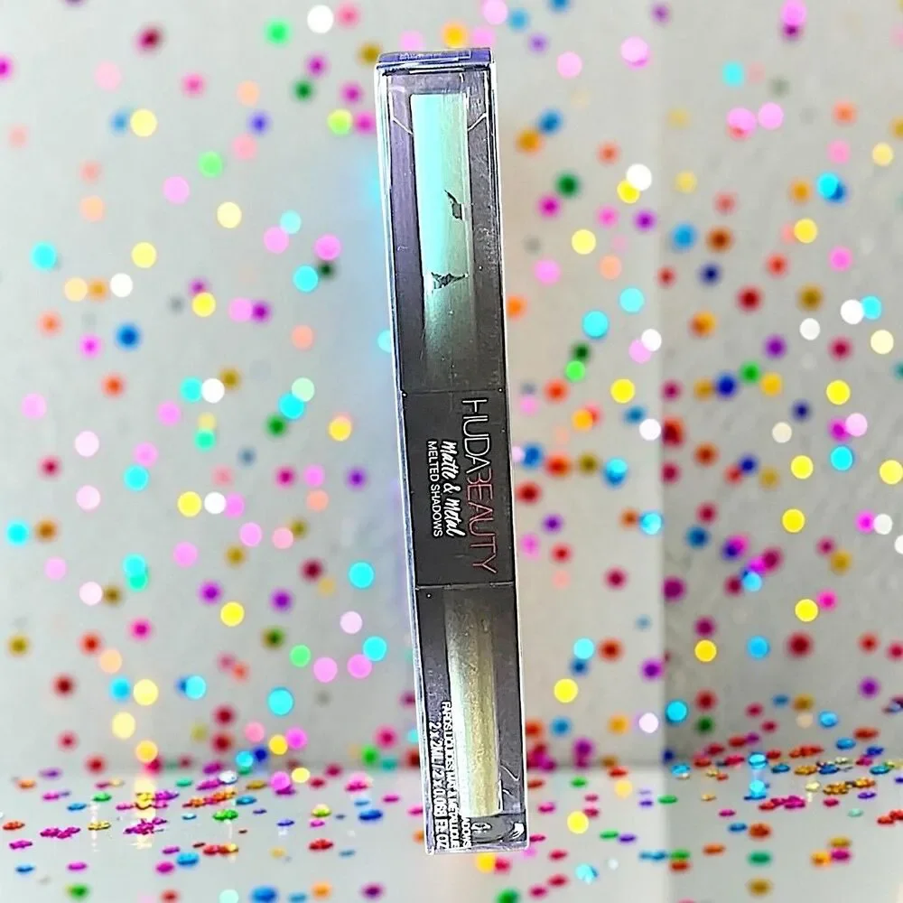 Huda Beauty Matte & Metal Melted Liquid Eyeshadows Minted & Dinero NIB